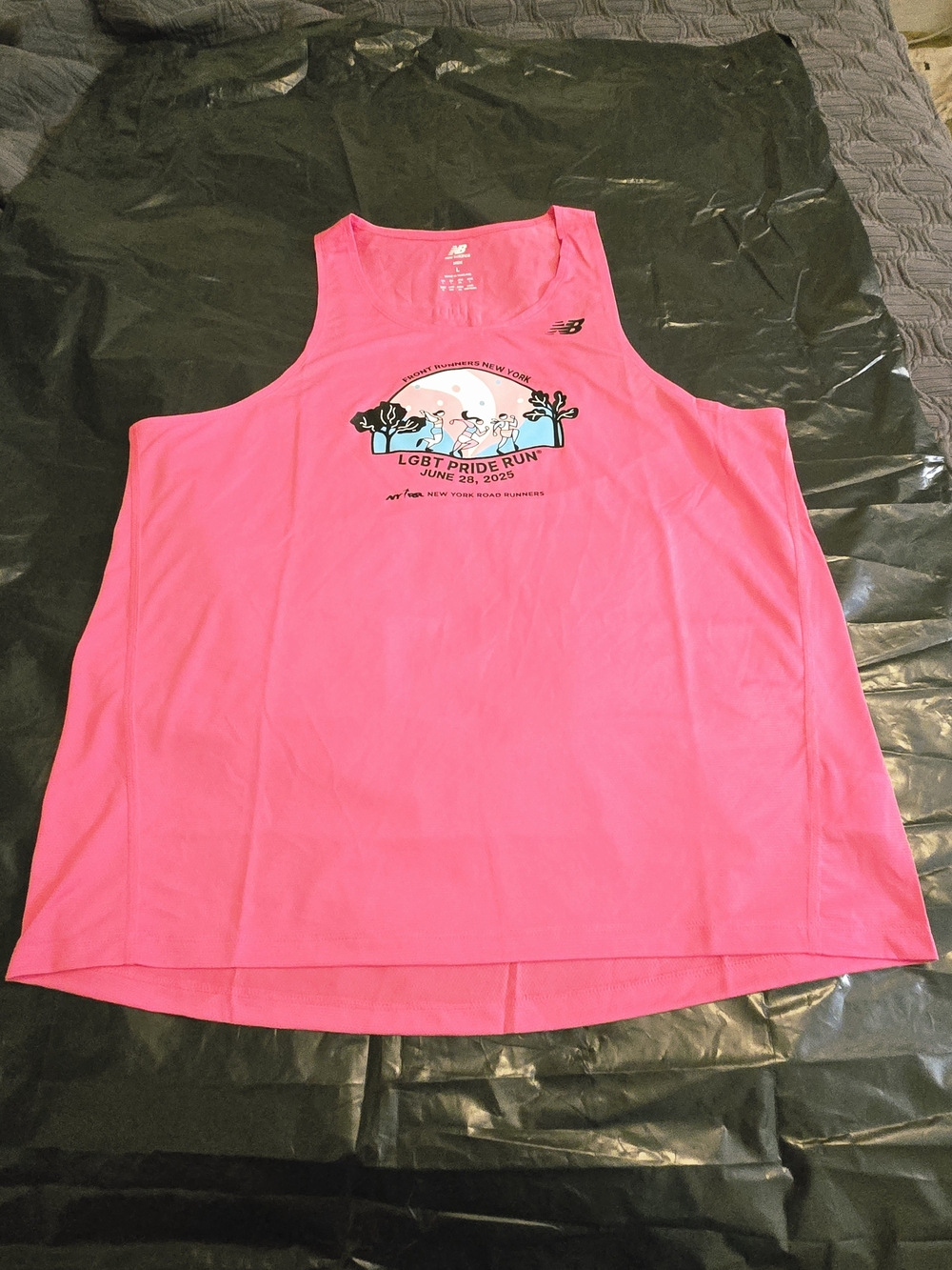 New Balance Men's Bright Pink Pride Run Tank